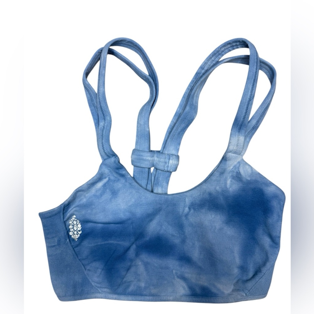 Free People Movement On‎ The Radar Sports Bra in Blue Tie Dye